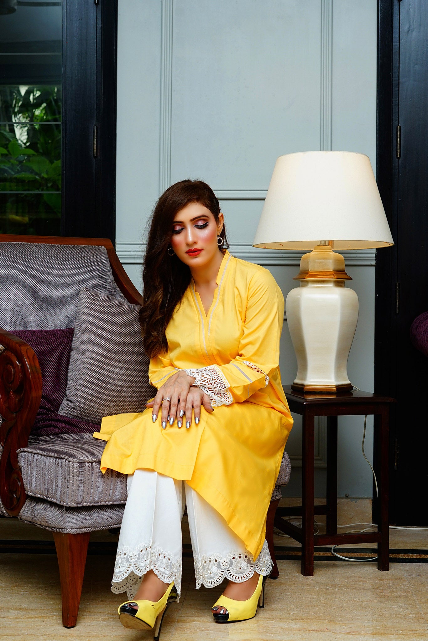 Yellow-kurta